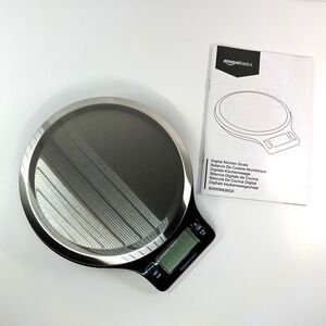 Amazon Basics Digital Kitchen Scale Stainless Steel B06X9NQ8GX Black New